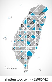 Taiwan Map crystal style artwork