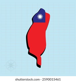 Taiwan map Design Vector illustration graphic