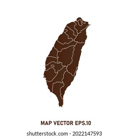 Taiwan map High Detailed on white background. Abstract design vector illustration eps 10