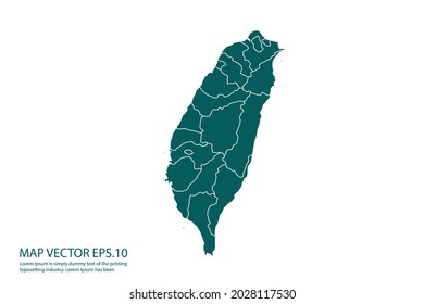 Taiwan map High Detailed on white background. Abstract design vector illustration eps 10
