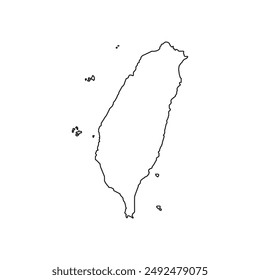 Taiwan map icon illustration element design