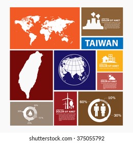 taiwan map infographic