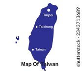 Taiwan map logo vector illustration simple design
