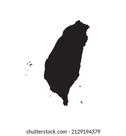 Taiwan map. Republic of China national borders. Taiwanese nation.