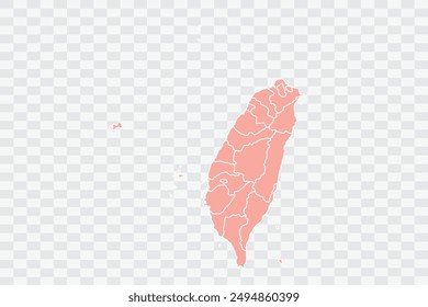 Taiwan Map salmon Color Background quality files png