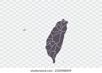 Taiwan Map Smoke Color on White Background quality files Png