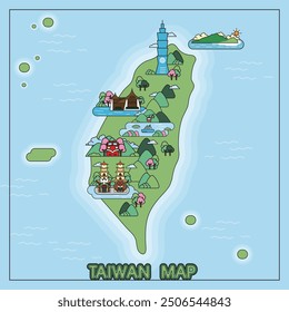 Taiwan Map for travel attractions