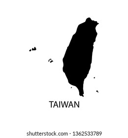 Taiwan map vector design illustration.