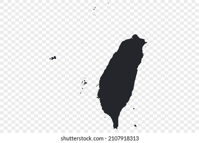 Taiwan map vector, Not isolated on transparent background