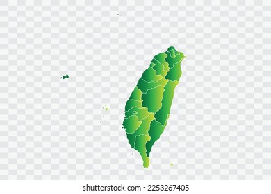 Taiwan Map yellowish green Color Background quality files png