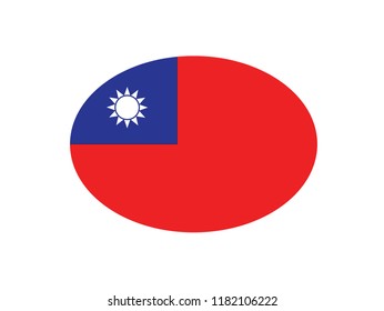 Taiwan national flag circle shape country emblem states symbol