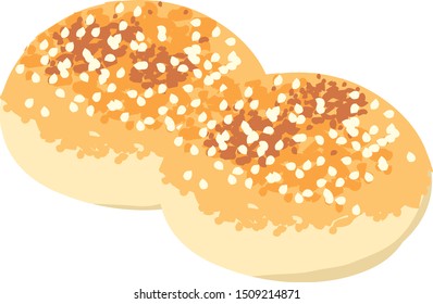 Taiwan pepper bun vector illustration on white background