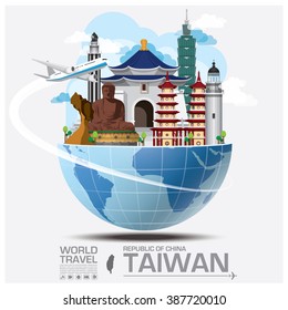 Taiwan Republic Of China Landmark Global Travel And Journey Infographic Vector Design Template