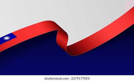 Taiwan ribbon flag background. Element of impact for the use you want to make of it.