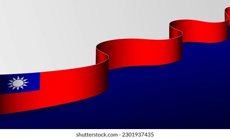 Taiwan ribbon flag background. Element of impact for the use you want to make of it.