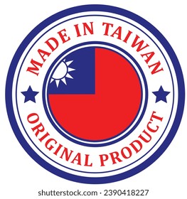 Taiwan. The sign premium quality. Original product. Framed with the flag of the country