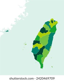 Dibujo del mapa del Estrecho de Taiwán