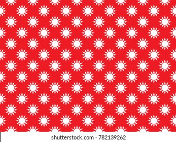 Taiwan sun seamless pattern. Vector and Illustration.