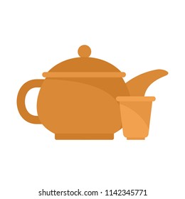 Taiwan tea pot icon. Flat illustration of Taiwan tea pot vector icon for web isolated on white