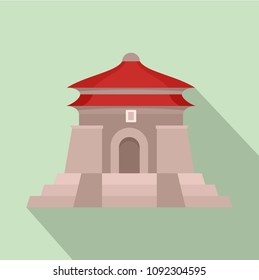 Taiwan temple icon. Flat illustration of taiwan temple vector icon for web design