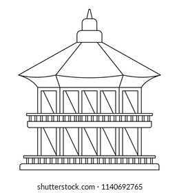 Taiwan temple icon. Outline illustration of taiwan temple vector icon for web design isolated on white background
