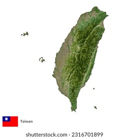 Taiwan Topography Country  Map Vector