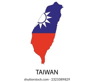 Banderas del país del vector de Taiwán
