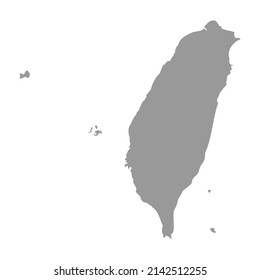 Taiwan vector country map silhouette