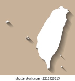 Taiwan-Vektorlandkarte Silhouette