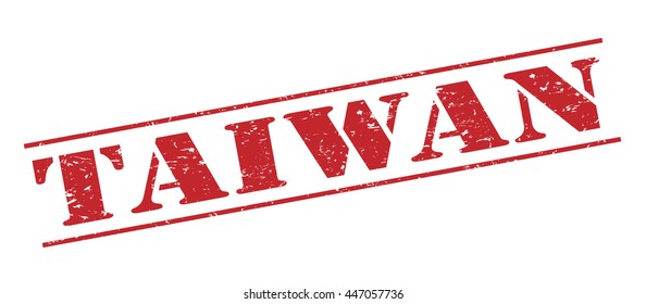 taiwan vector stamp on white background