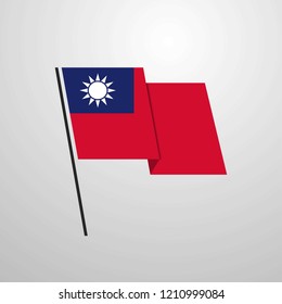 Taiwan Waving Flag