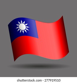 Taiwan waving flag