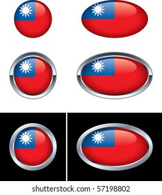 Taiwanese Flag Buttons