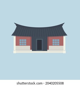 Taiwanese Han Min Nan Hokkien House Building Temple Vector Design Illustration Icon