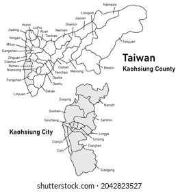 Taiwanese Map Kaohsiung Citys Area 260nw 2042823527 