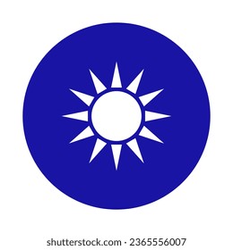 Taiwanese military aircraft insignia. Vector.