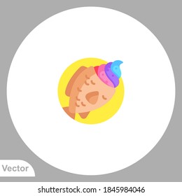 Taiyaki icon sign vector,Symbol, logo illustration for web and mobile