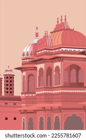 Taj Lake Palace Udaipur, Rajasthan Illustration