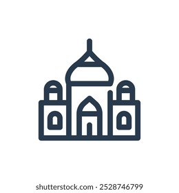 Taj Mahal for Diwali Celebration Vector Icon