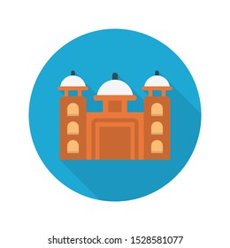 taj mahal glyph flat vector icon