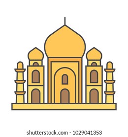 Taj Mahal Icon Stock Vector (Royalty Free) 1029041353 | Shutterstock