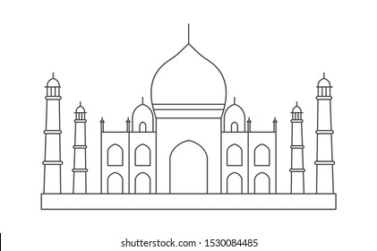 Taj mahal icon agra india