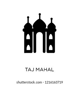 Taj mahal icon. Taj mahal symbol design from India collection. Simple element vector illustration on white background.