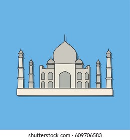 Taj Mahal icon, vector illustration design.