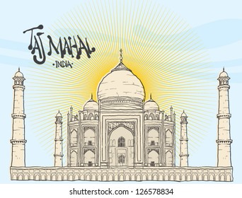 taj mahal illustration