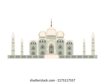 taj mahal illustration over white