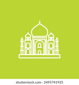 Taj Mahal Indien Flat Vektorgrafik Design