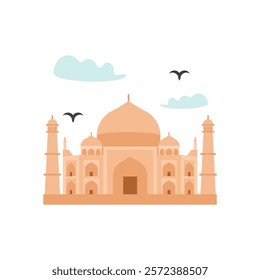 Taj Mahal, Indian Symbol Vector Illustration