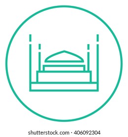 Taj Mahal line icon.