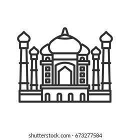 Taj Mahal. Linear icon